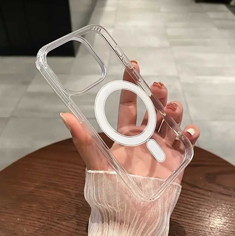Case etui iPhone 15 Pro do MagSafe wzmacniana, magnetyczna obudowa