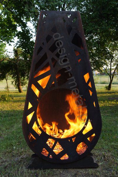 Palenisko kominek grill koksownik cor-ten corten patyna zardzewiały