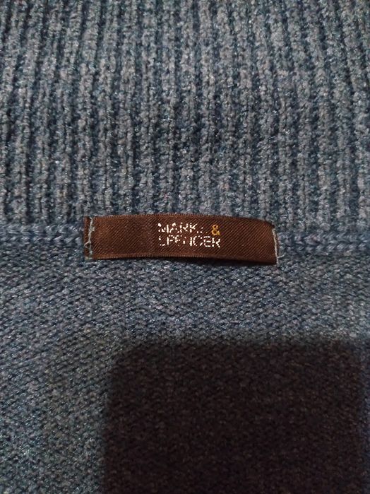 Елегантний в'язаний светр (світер) marks & spencer з коміром-хомутом –
