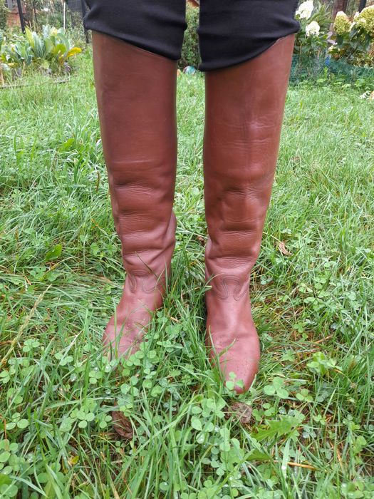 Skórzane buty do jazdy konnej