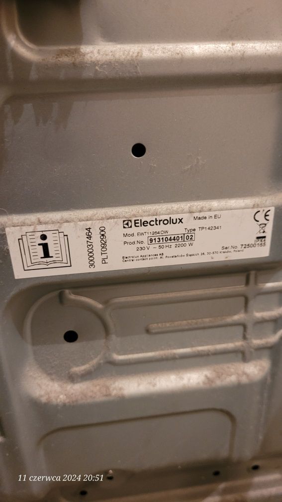 Pralka elektrolux