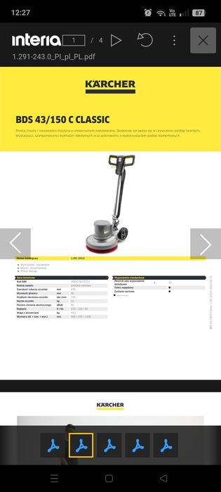 Szorowarke nowa Karcher