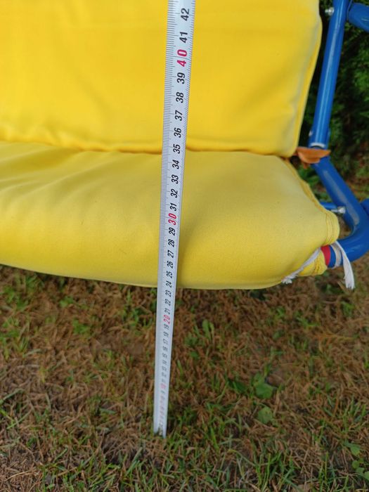 huśtawka ogrodowa dziecięca 2 osobowa stojąca metalowa bujana