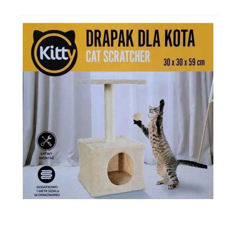 Drapak dla kota 30x30x59 legowisko kitty