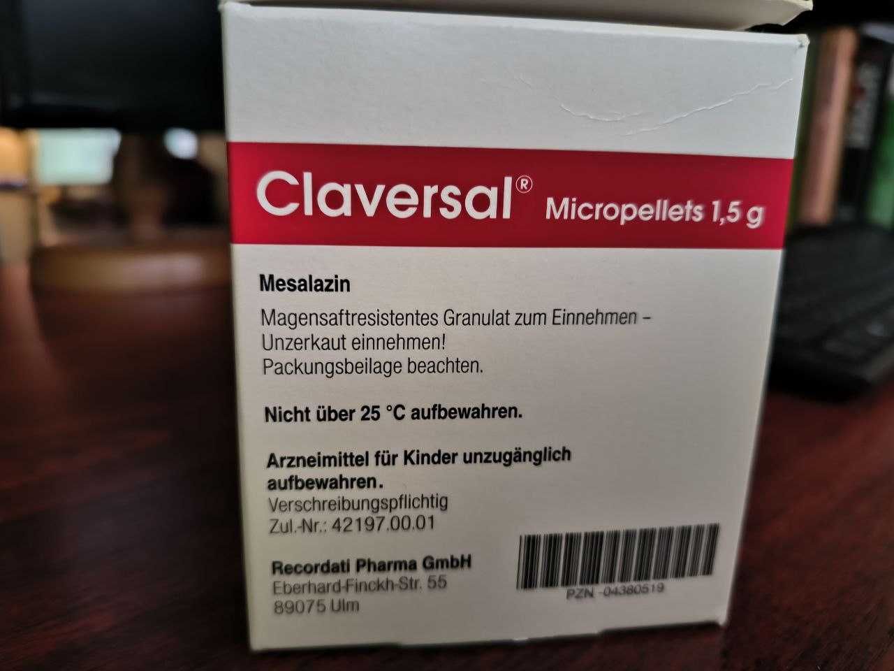 Клаверсал (Claversal) месалазін (mesalazin) 1.5g