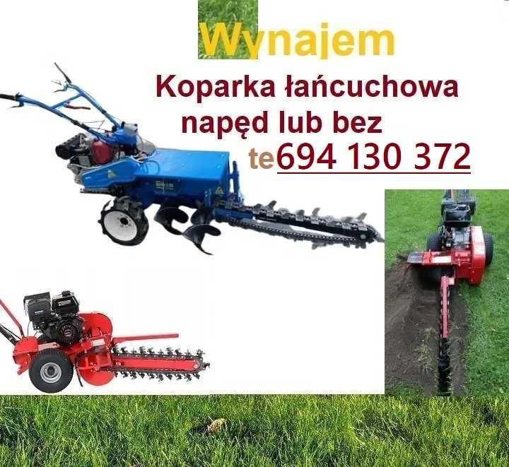 wynajem koparka łańcuchowa