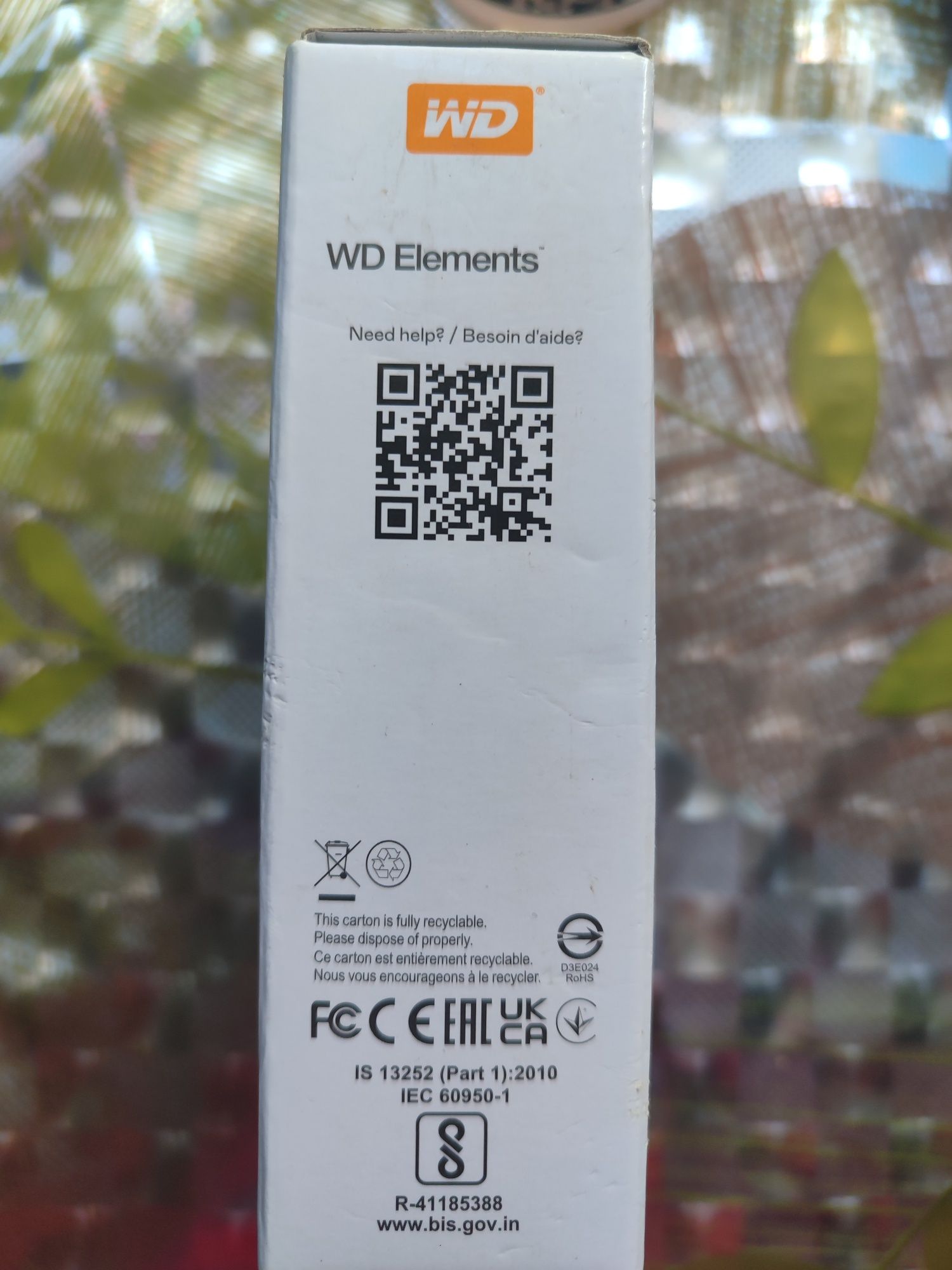 Внешний жёсткий диск Western Digital Elements 1 ТБ