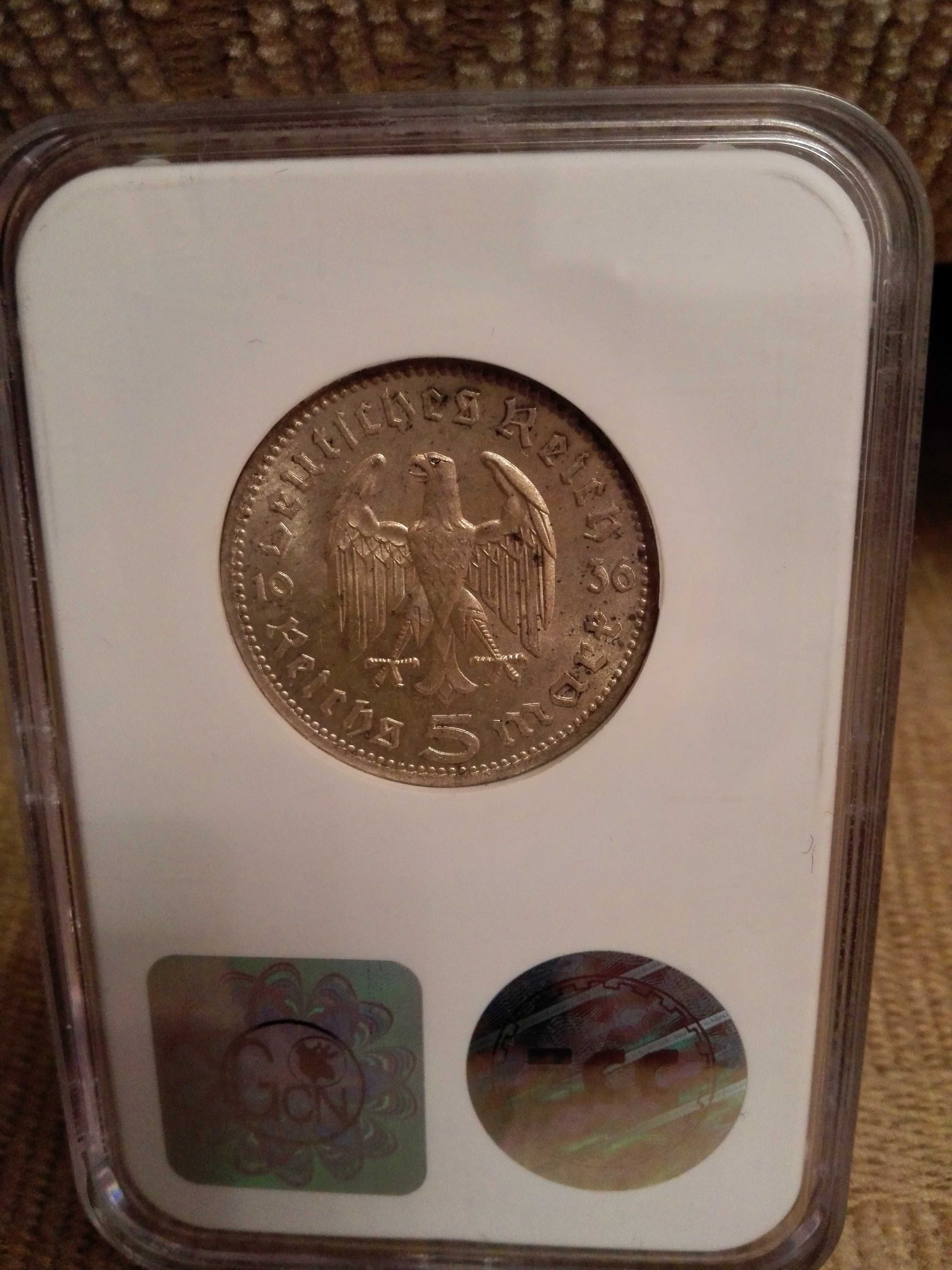 5 Marek 1936 moneta srebrna opcja wysyłki