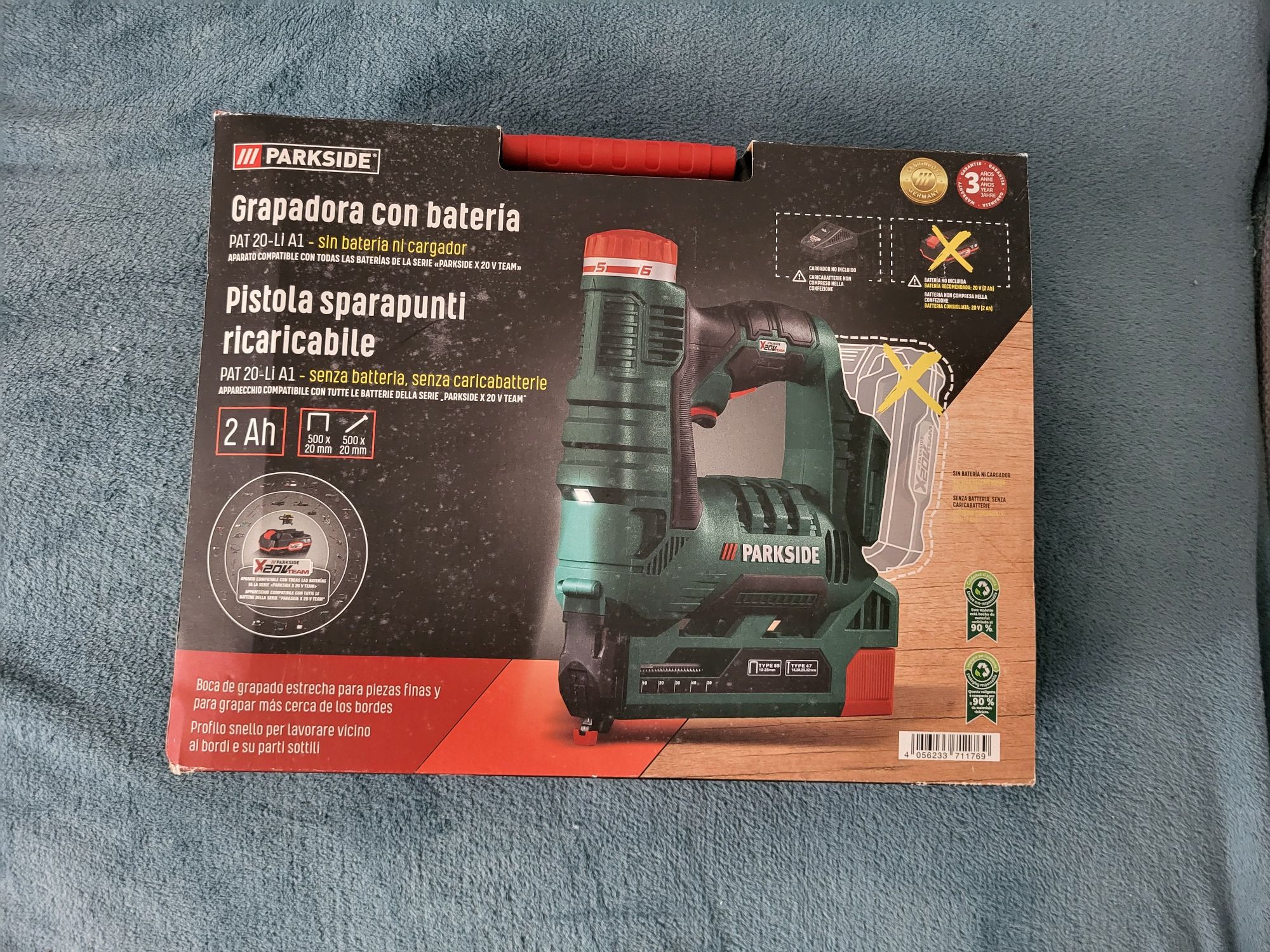 Agrafador 20V / Parkside