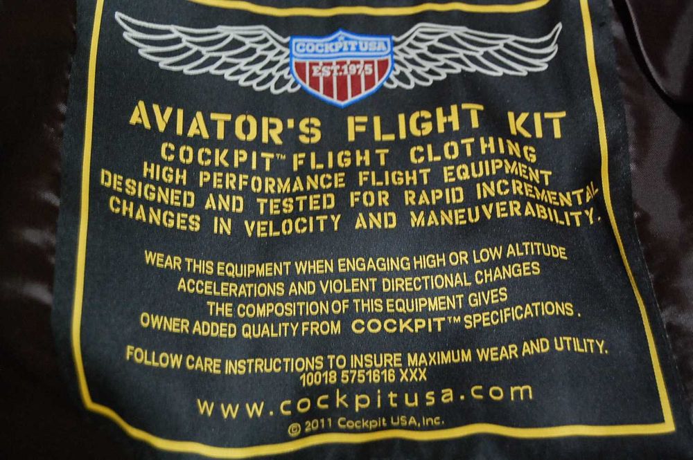 cocpit usa A-2 летная кожаная куртка США