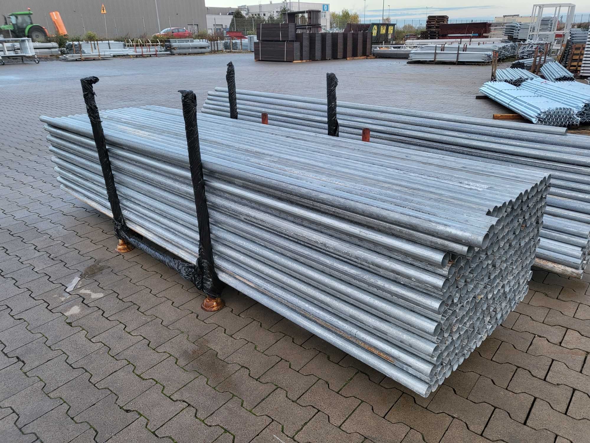 Słupki ogrodzeniowe OCYNKOWANE ogrodzenia słupek wys 2,3m X fi 42,4