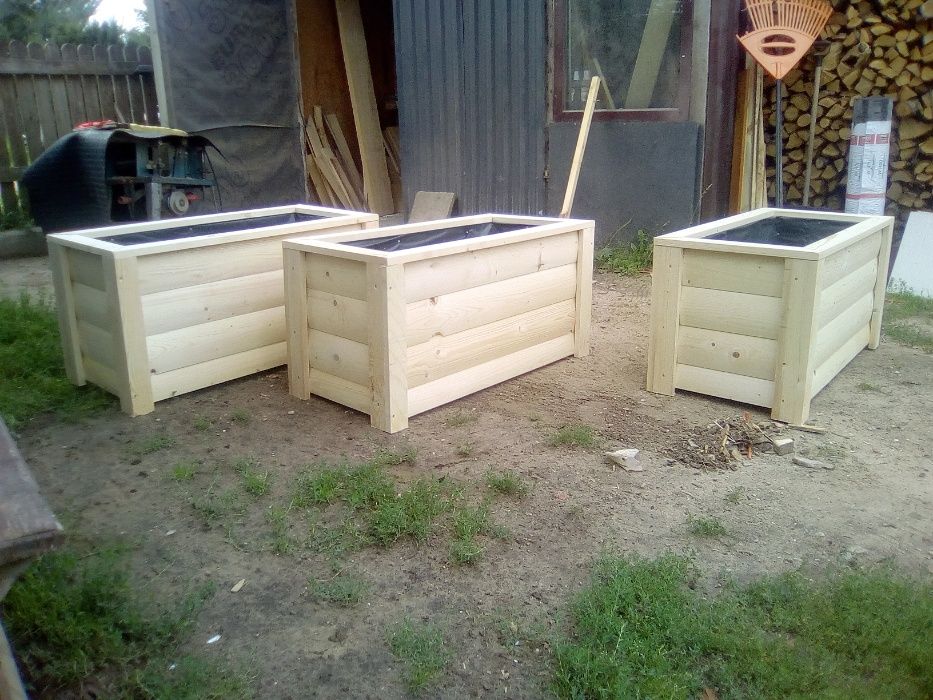 Donica z pergola drewniana z drewna drewniana donice zielnik kwietnik