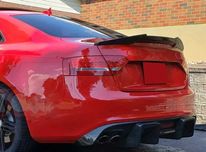 Спойлер чорний глянець Audi A4 B8 M4 стиль / ABS пластик