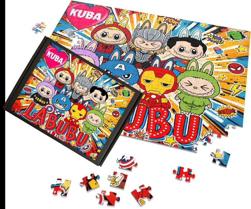 Puzzle LABUBU z imieniem A3 A4 personalizowane różne WZORY rozmiary