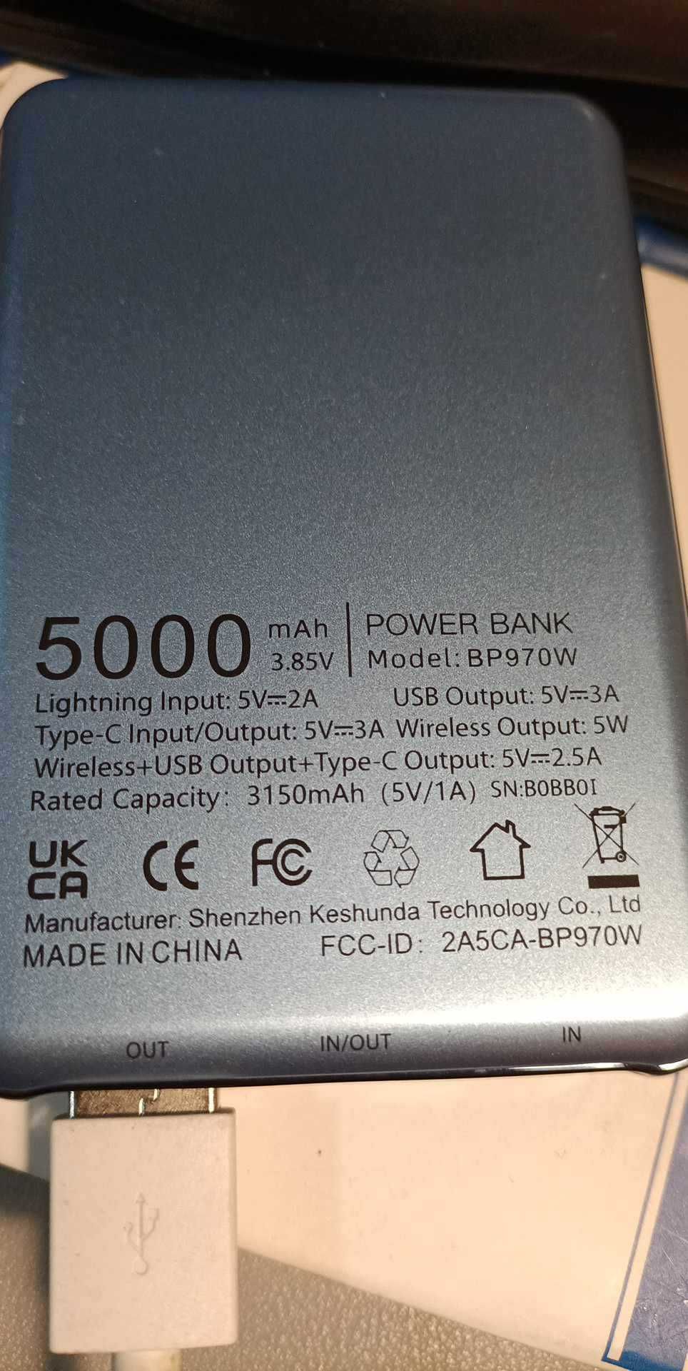 powerbank KOOSEED mini magnetyczny 5000 mAh