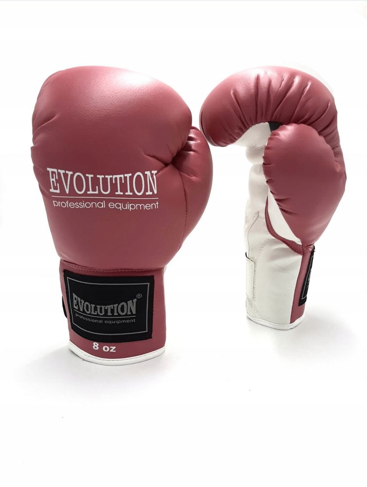 Nowe Rękawice bokserskie EVOLUTION BASIC 6 OZ różowe