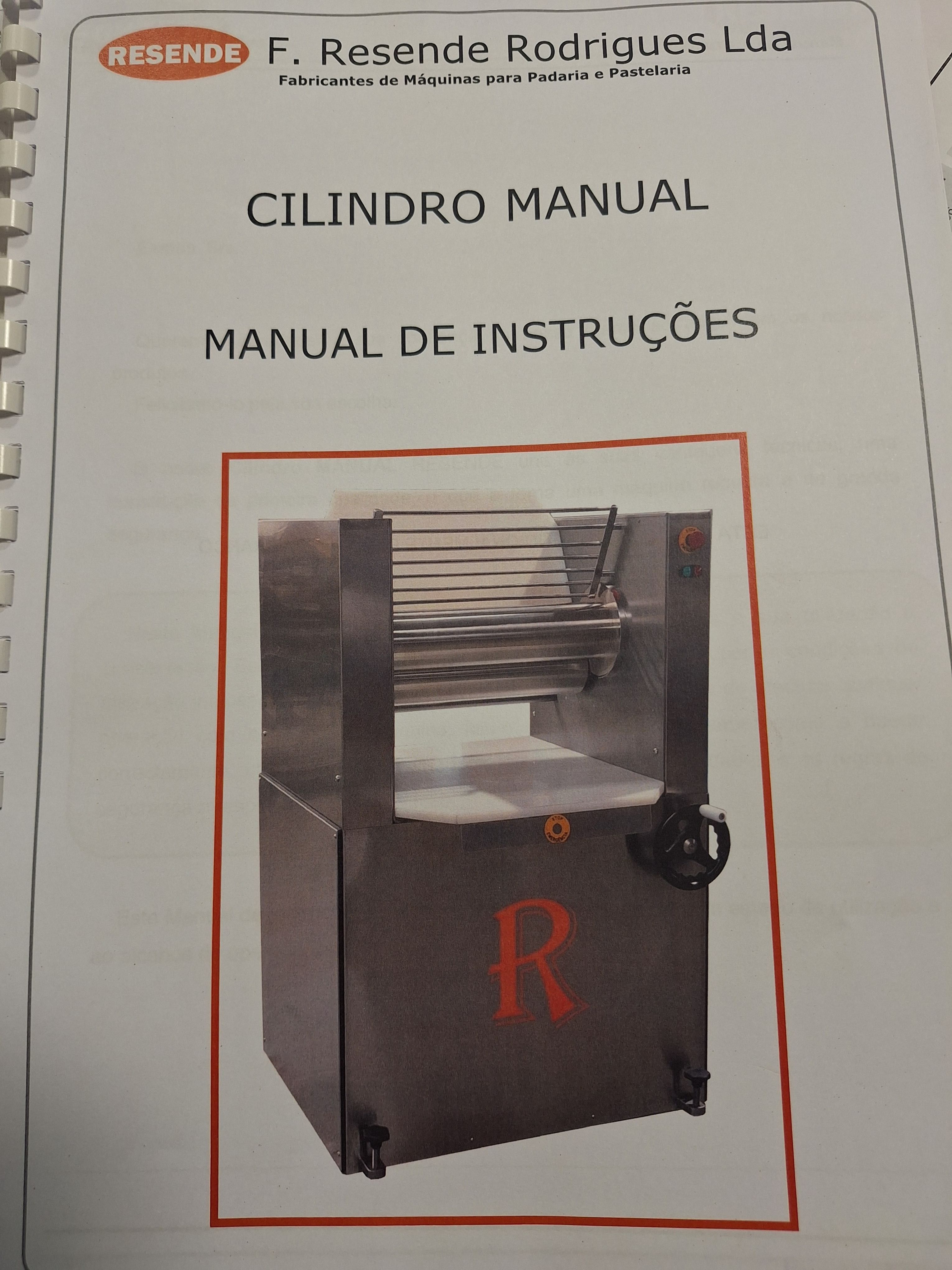Cilíndro industrial de panificação para massa