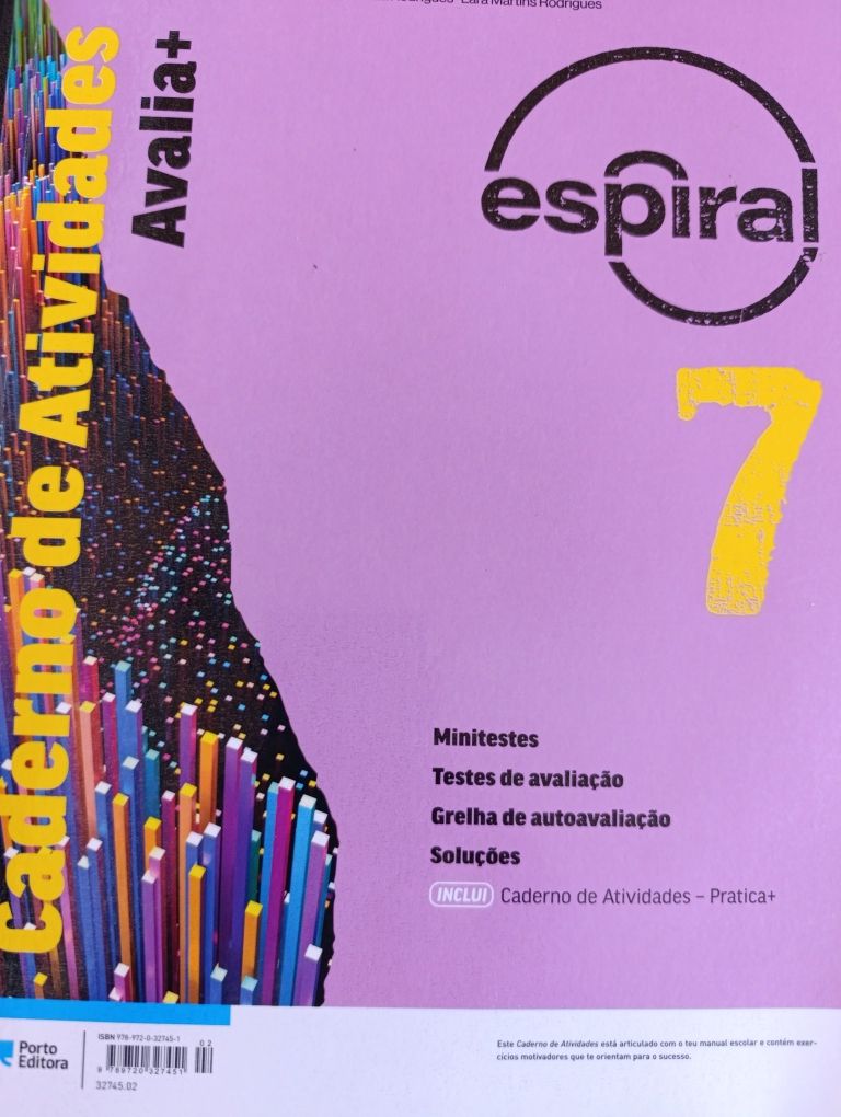 Vendo caderno atividades 7ano