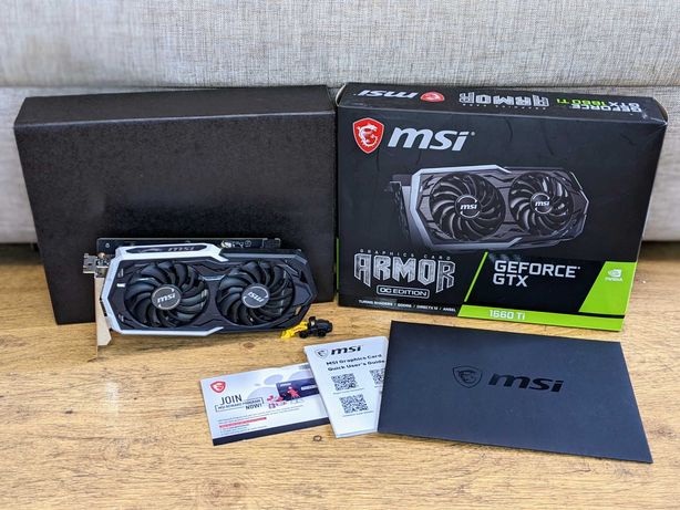 Видеокарта - MSI GeForce GTX 1660 Ti Armor 6G OC 6Gb GDDR6