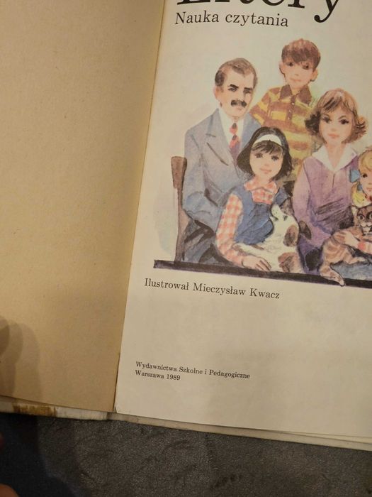 Litery - Nauka czytania - książka dla dzieci z PRL