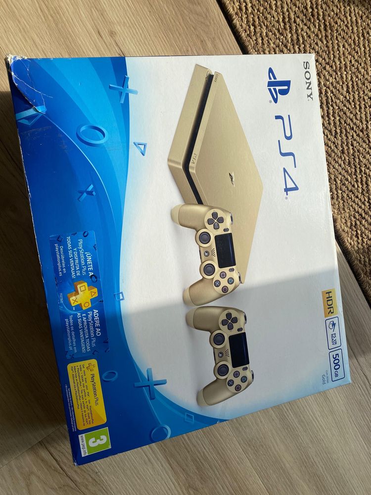 Playstation 4 Slim 500gb - Gold - 2 Comandos