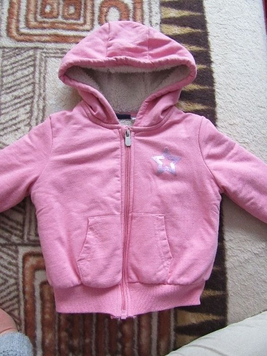 Bluza / kurtka ocieplana jak nowa dziewczęca rozmiar 86/92