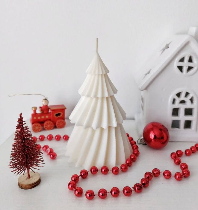 LIKWIDACJA Świeca sojowa choinka tanio dekoracje