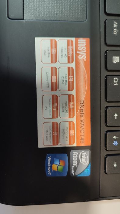 Computador notebook insys