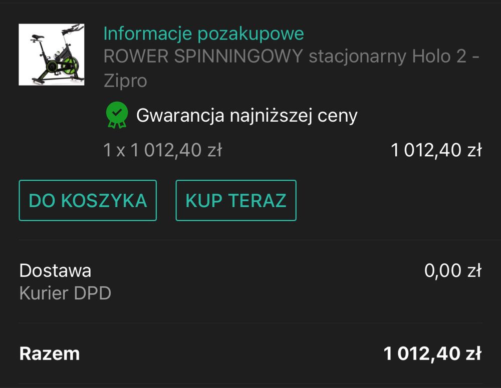 Rowerek stacjonarny Zipro spinningowy