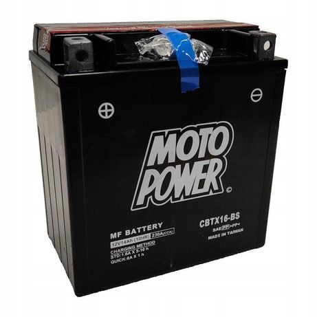 Akumulator motocyklowy Moto Power CBTX16-BS YTX16-BS 12V 14Ah 230A