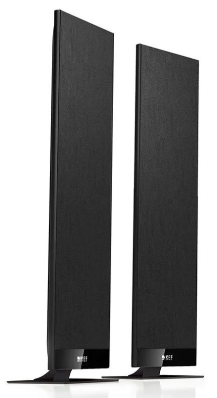 Kef T301 black kolumny płaskie na ścianę (para)