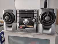 Wieża stereo mp3 bluetooth radio i aux z głośnikami