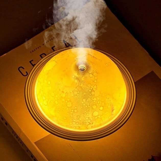 Зволожувач очисник повітря нічник 3 в 1 Сатурн з LED підсвічуванням