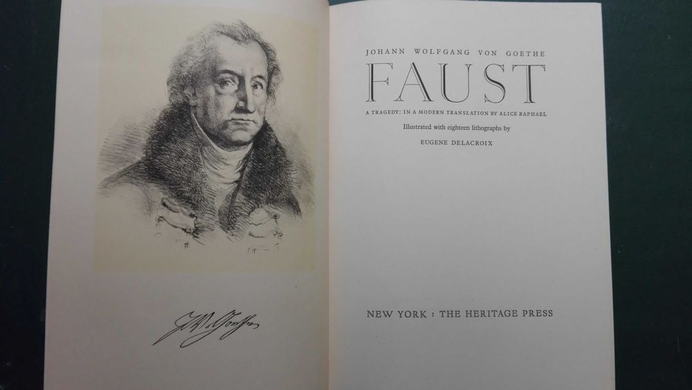 Fausto - Goethe - ilustrado por Delacroix, 1932, NY Heritage Press