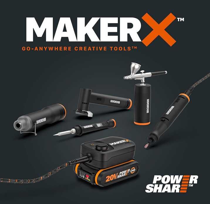 Lutownica Do Drewna Metalu WORX WX744.9 MakerX 20V#08448