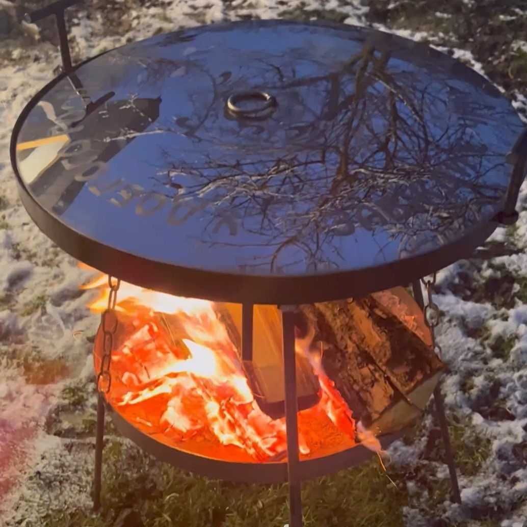 Сковорода из диска для огня садж мангал гриль BBQ гравировка