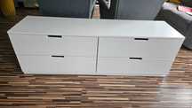 IKEA Nordli komoda 160x43x53 cm, 4 szuflady, biała