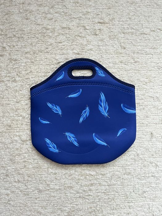 Torba lunchowa neoprenowa eko  granatowa lunch bag kosmetyczka