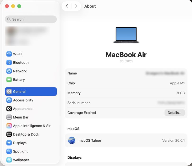 Macbook Air M1 stan idealny, org pudelko. Bateria 94%