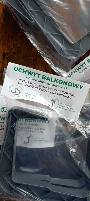 Uchwyty do skrzynek balkonowych uniwersalne 5 par