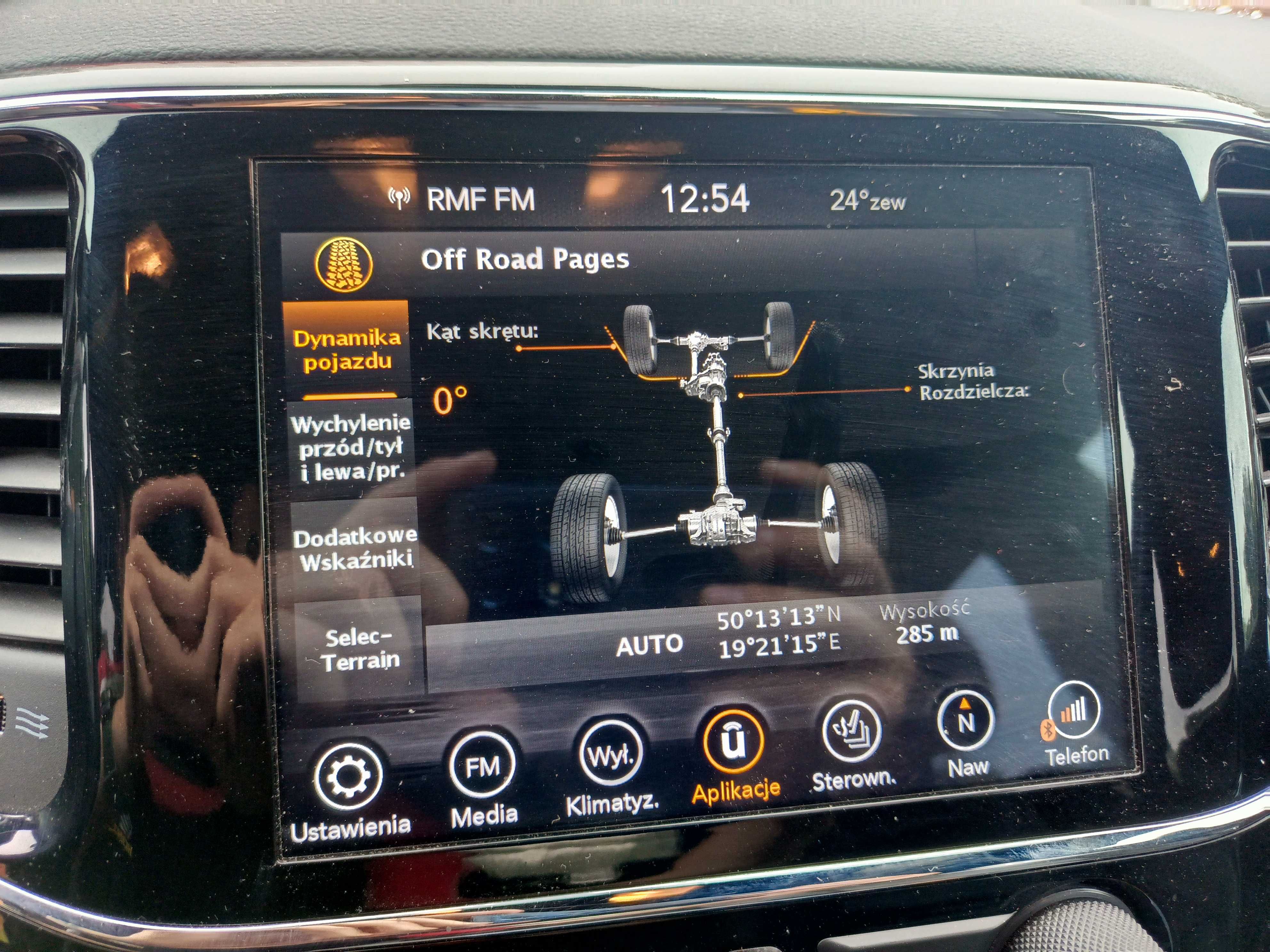 Konwersja z USA na EU Jeep Grand Cheroke WK2 Polski Mapy Światła Radio