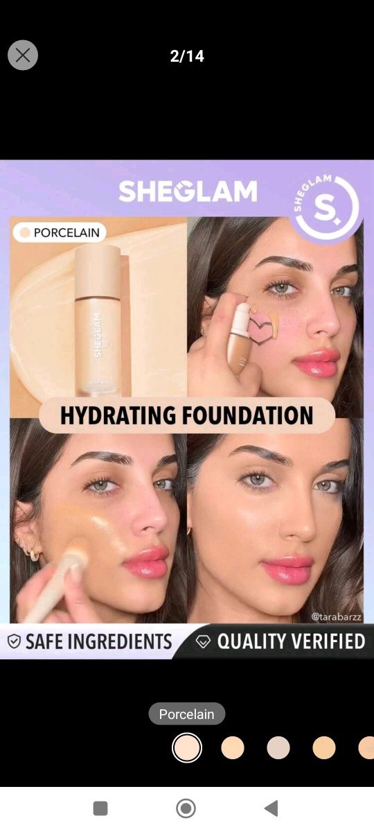 SHEGLAM Skinfinite Hydrating Foundation-Porcelain