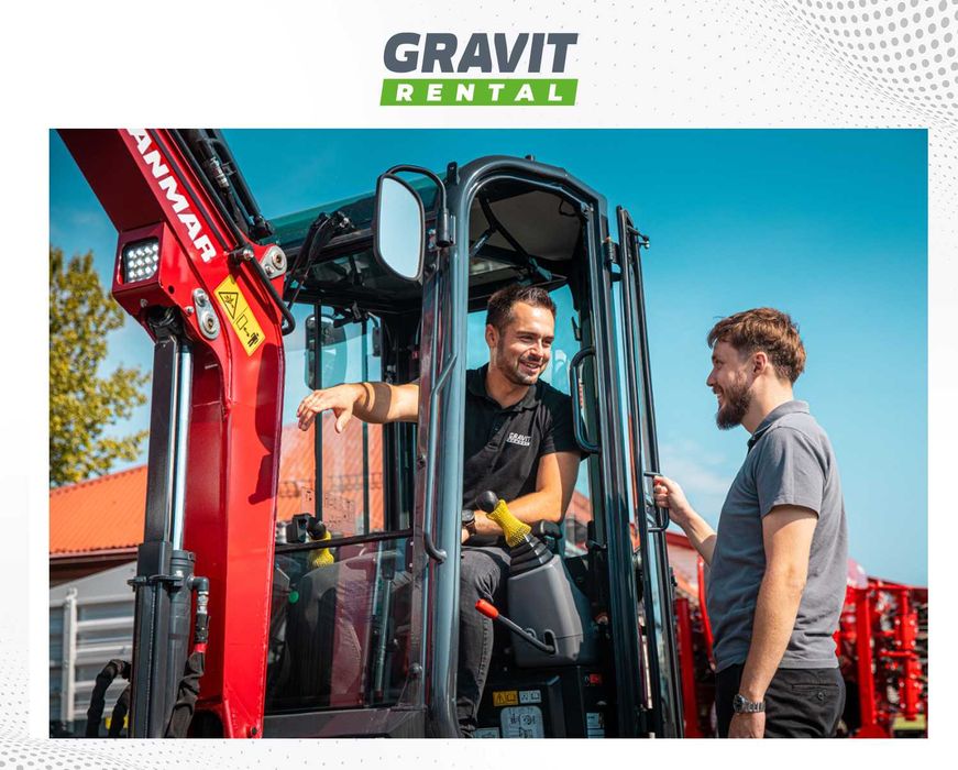 Wynajem, wypożyczenie koparek YANMAR 1,7 - 6 ton, do 5m gł. OD DEALERA