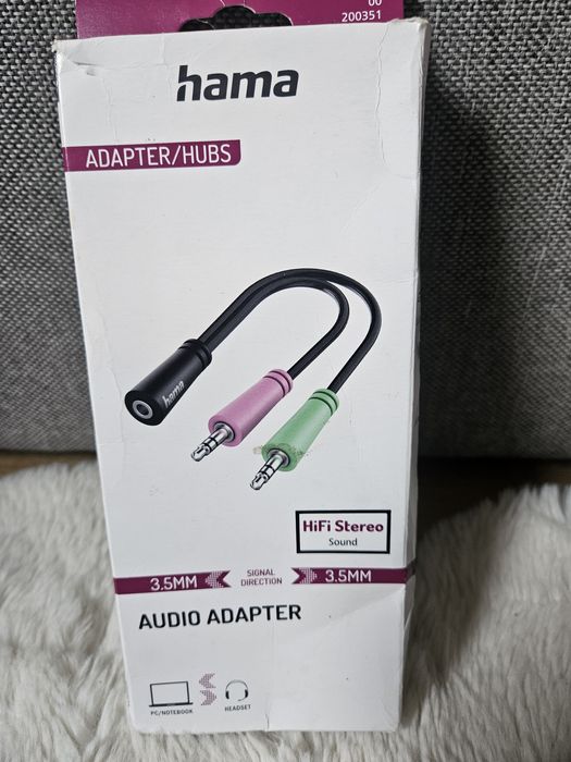 Audio adapter 3.5mm hama nowy