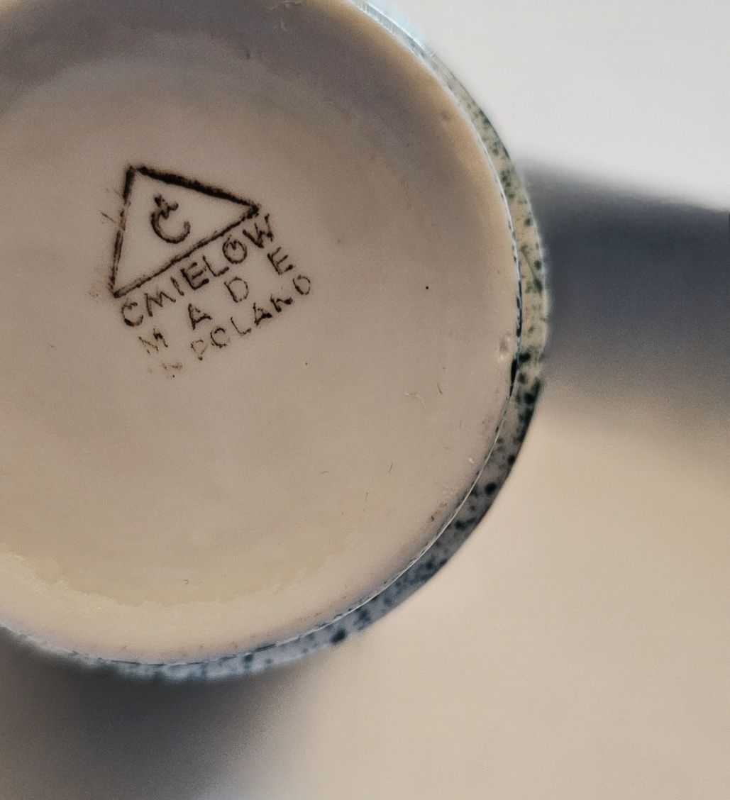 Porcelanowy mlecznik Ćmielów unikatowy design z epoki PRL W. Potacki