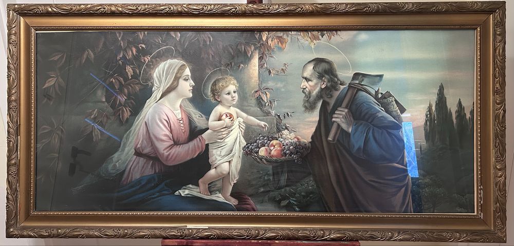 Stary obraz Świetej Rodziny.