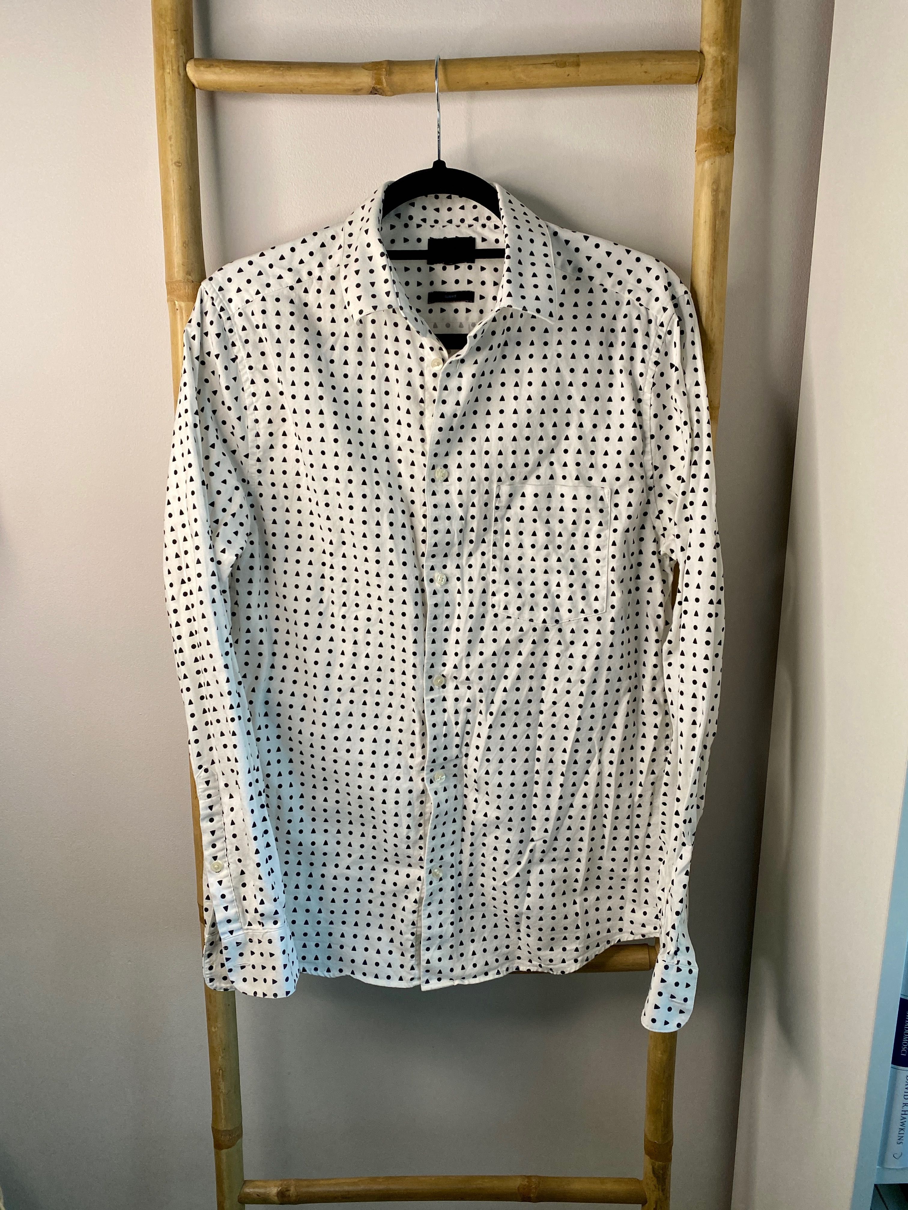 koszula męska w geometryczne wzory H&M 38 M