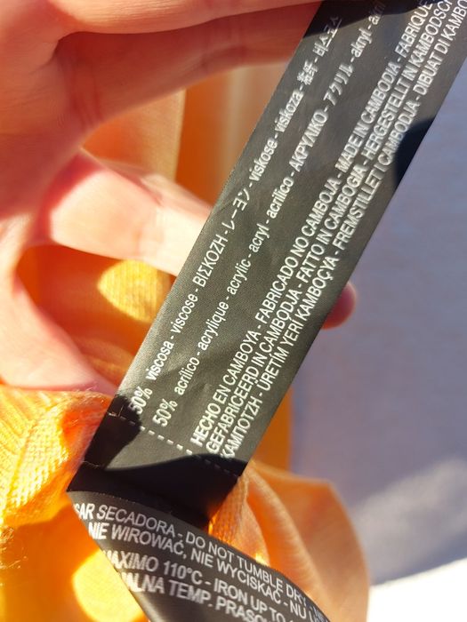 Pomarańczowy cienki sweter Zara rozmiar S