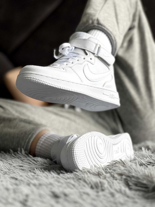 ТОП! Кросівки Найк Аір Форс ВИСОКІ білі 36-44 розміри! Air Force White