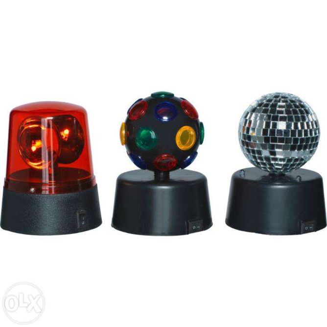 Lampy Disco 3 szt. Kula, Kogut, Lustro